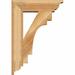 Ekena Millwork Merced Traditional Bracket Wood in Brown | 22"H x 4"W x 34"D | Wayfair BKT04X22X34MRC01RWR