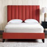 Eastern Accents Kyler Tufted Low Profile Standard Bed Upholstered/Velvet in Red/White | 58 H x 80 W x 86 D in | Wayfair 7W-UBK01F-RU