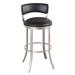 Ivy Bronx Albion Swivel Bar & Counter Stool Upholstered/Metal in Black/Brown | 37.5 H x 16.5 W x 16.5 D in | Wayfair