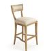 One Allium Way® Embla Bar & Counter Stool Wood/Upholstered in Brown | 42.75 H x 19 W x 22 D in | Wayfair 798880574D554EA48801120C25E88684