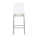 Gabby King Bar & Counter Stool Plastic/Acrylic/Metal in Gray | 45.5 H x 17.5 W x 20.25 D in | Wayfair SCH-151630