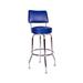 Richardson Seating Retro Home Swivel Bar & Counter Stool Plastic/Acrylic/Leather/Metal/Faux leather in Blue | 41.5 H x 20 D in | Wayfair 1957BLU