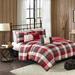 Madison Park Corbett Reversible Duvet Cover Set Cotton in Red/White | King | Wayfair MP13-4675