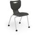 MooreCo Hierarchy 18" Four Leg Classroom Chair w/ Casters Plastic/Metal in Brown | 33 H x 20.5 W x 23.8 D in | Wayfair 54318-1-Black-NA-PL-HC