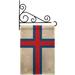 Breeze Decor Faroe Islands 2-Sided Burlap 19 x 13 in. Garden Flag in Brown/Red | 18.5 H x 13 W x 0.1 D in | Wayfair