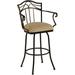 Red Barrel Studio® Hueytown Swivel Bar & Counter Stool Upholstered/Metal in Black | 48 H x 16.5 W x 16.5 D in | Wayfair