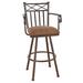 Red Barrel Studio® Hoye Swivel Bar & Counter Stool Upholstered/Metal in Gray/Black | 44 H x 18.5 W x 17 D in | Wayfair