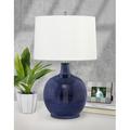 Medallion Lighting Padua 27 in. Admiral Blue Table Lamp Ceramic/Fabric in Blue/White | 27 H x 16 W x 16 D in | Wayfair 754DWRE-SGL