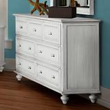 Highland Dunes Kolya 7 Drawer 58" W Double Dresser w/ Mirror Wood in White | 36 H x 58 W x 18 D in | Wayfair 655DF3F5F1924F1D9905304D0A6EC160