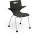 MooreCo Hierarchy 18" Four Leg Classroom Chair w/ Casters Plastic/Metal in Brown | 33 H x 20.5 W x 23.8 D in | Wayfair 54318-1-Black-WA-PL-SC