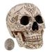 The Holiday Aisle® 4 Piece Melstone Tribal Homosapien Skull Sculpture Set Resin in Brown | 8 H x 8 W x 8 D in | Wayfair