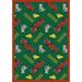 Green 64 x 0.5 in Rug - Joy Carpets Just for Geometric Tufted Green Area Rug | 64 W x 0.5 D in | Wayfair 1415C-01