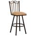 Red Barrel Studio® Howley Swivel Bar & Counter Stool Upholstered/Metal in Red/Gray | 44.63 H x 18.5 W x 17 D in | Wayfair