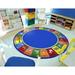 Blue/Green 91 x 0.5 in Area Rug - Joy Carpets Educational Animal Phonics Area Rug Nylon | 91 W x 0.5 D in | Wayfair 1623E