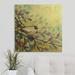 Red Barrel Studio® Nolani Goldfinch Resting by Jennifer Lommers - Painting Print in Black | 35 H x 35 W x 1.5 D in | Wayfair