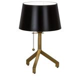 Everly Quinn 16" Tripod Table Lamp Metal/Fabric in Yellow | 16 H x 11 W x 11 D in | Wayfair 41C2DB19CBDA4AC0B1E54FF8FE20F58E