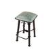 World Menagerie Akaash Bar & Counter Stool Upholstered/Leather/Metal/Genuine Leather in Black | 30 H x 16 W x 19 D in | Wayfair