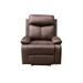 Red Barrel Studio® Copake 34" Wide Manual Standard Recliner Microfiber/Microsuede in Black/Brown | 39 H x 34 W x 37 D in | Wayfair