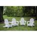 Three Posts™ Hartington Plastic/Resin Folding Adirondack Chair Plastic/Resin in White | 36 H x 29 W x 36 D in | Wayfair