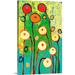Red Barrel Studio® Noleen Poppy Celebration' Painting Print on Canvas in Green/Red/Yellow | 30 H x 20 W x 1.25 D in | Wayfair