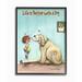 Red Barrel Studio® 'Life is Better w/ a Dog Funny Pet Cartoon Design' by Gary Patterson Drawing Print in Blue/Brown/Gray | Wayfair