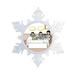 The Holiday Aisle® Personalized NTT Cartoon Snowflake Family Dinner Single Mom 3 Boys Christmas Holiday Shaped Ornament Plastic | Wayfair