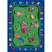 Blue/Green 92 x 0.5 in Rug - Joy Carpets Educational Teddy Bear Playground Area Rug | 92 W x 0.5 D in | Wayfair 1437D