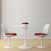 Orren Ellis Simbula 3 Piece Dining Set Plastic/Acrylic/Upholstered/Metal in White | 30 H in | Wayfair 775C476B1A824AA8A5F15D4941670E0F