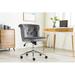 Kelly Clarkson Home Roze Task Chair Upholstered in Gray | 32.68 H x 25.6 W x 25.6 D in | Wayfair F67238BDFB7A4CF09913A5BD665026B0