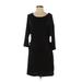 New York & Company Casual Dress - Shift: Black Solid Dresses - Women's Size Small