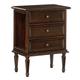 Emile 3-Drawer Nightstand - Deep Walnut - Ballard Designs - Ballard Designs