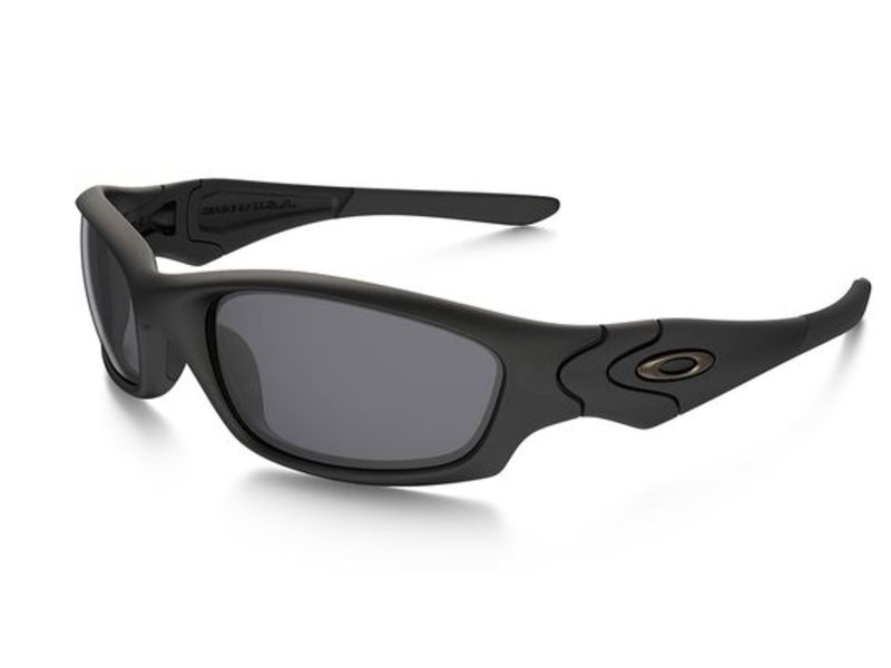 Oakley SI Straight Jacket Sunglasses Matte Black Frame Grey Lens 11-013