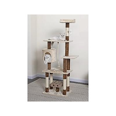 Go Pet Club 67-in IQ Busy Box Cat Tree Condo, Beige