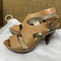 Michael Kors Shoes | Beige Straps Mk Heels | Color: Tan | Size: 10