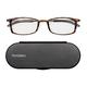 ThinOptics Brooklyn Reading Glasses 1.50 Rectangular Tortoiseshell Frames With Milano Magnetic Case - Thin Lightweight Compact Readers 1.50 Strength