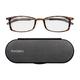 ThinOptics Brooklyn Reading Glasses 1.00 Rectangular Tortoiseshell Frames With Milano Magnetic Case - Thin Lightweight Compact Readers 1.00 Strength