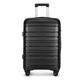 Kono Lightweight Polypropylene 55cm Cabin Suitcase TSA Lock 20" Carry On Hand Luggage with 4 Spinner Wheels 40L (Black)