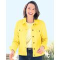 Appleseeds Women's DreamFlex Colored Jean Jacket - Yellow - PM - Petite