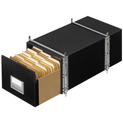 Banker's Box 00512 Staxonsteel 17" x 25 1/2" x 11 1/8" Black Space Saving Legal File Storage Drawer - 6/Case