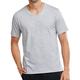 Schiesser Herren Mix & Relax T-shirt V-ausschnitt Pyjamaoberteil, Grau (Grau-mel. 202), 54