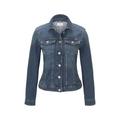 Tom Tailor Jeansjacke Damen used dark stone blue denim, Gr. L, Baumwolle