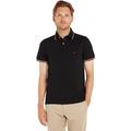 Tommy Hilfiger Herren Poloshirt Kurzarm Core Tommy Tipped Slim Fit, Schwarz (Black), L