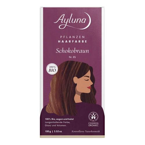 Ayluna Naturkosmetik – Haarfarbe – Nr.85 Schokobraun Pflanzenhaarfarbe 100 g