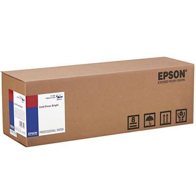 Epson S042313 Cold Press Bright 50' x 17" White 19 Mil Fine Art Matte Paper Roll