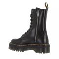 Dr. Martens Unisex 10 Eye Combat Boot, Black Polished Smooth, 3 UK