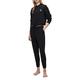 Calvin Klein Women's CK One French Terry Cropped Long Sleeve Hoodie Pajama Top, Black, XL