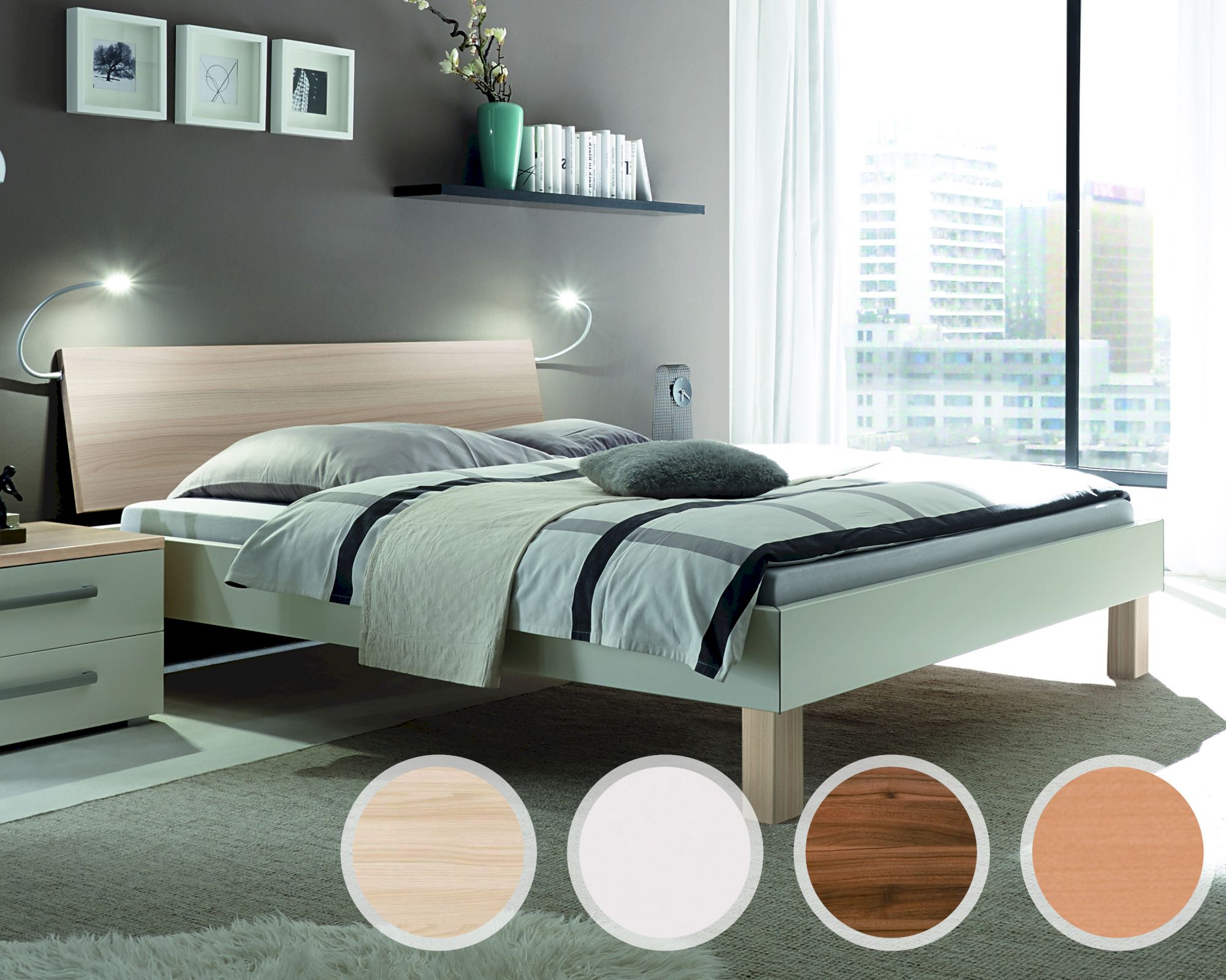 Hasena Top-Line Bett Advance Cantu/Orva 100x200 cm / Buche walnuss, geölt Image
