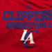 Adidas Shirts | Adidas L A Clipper Tee Shirt Size Xl | Color: Blue/Red | Size: Xl