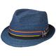 Stetson Cantalo Trilby Raffia Hat Women/Men - Summer Straw Sun with Grosgrain Band Spring-Summer - S (54-55 cm) Blue