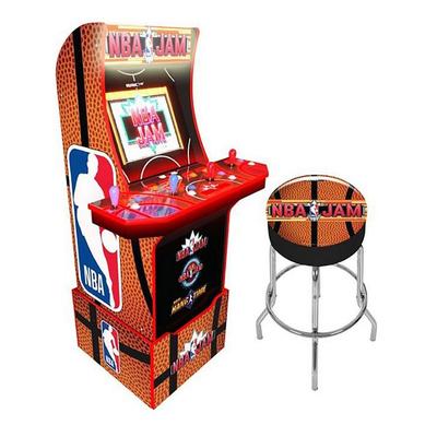 Arcade1Up NBA Jam Wi-Fi Enabled Arcade Cabinet with Riser and Stool | Arcade1Up | GameStop